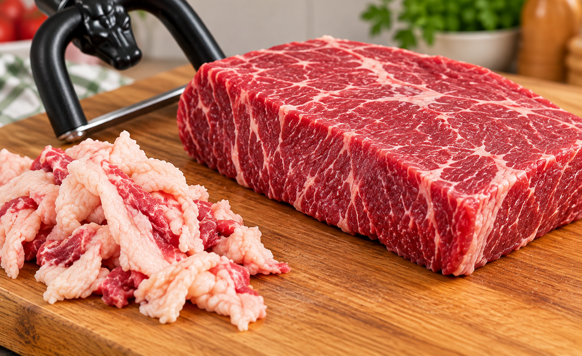 After meat trimming