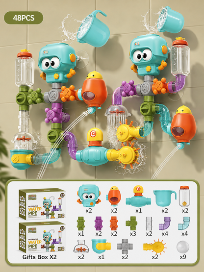 Onsink AquaFlow Builder™ | Baby Bath Toys for Toddlers with Strong Suction Cups