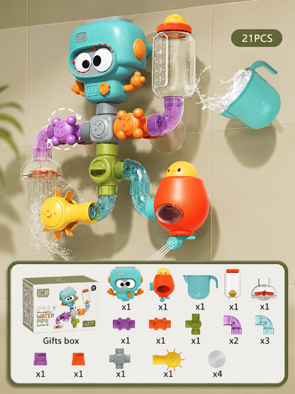 Onsink AquaFlow Builder™ | Baby Bath Toys for Toddlers with Strong Suction Cups