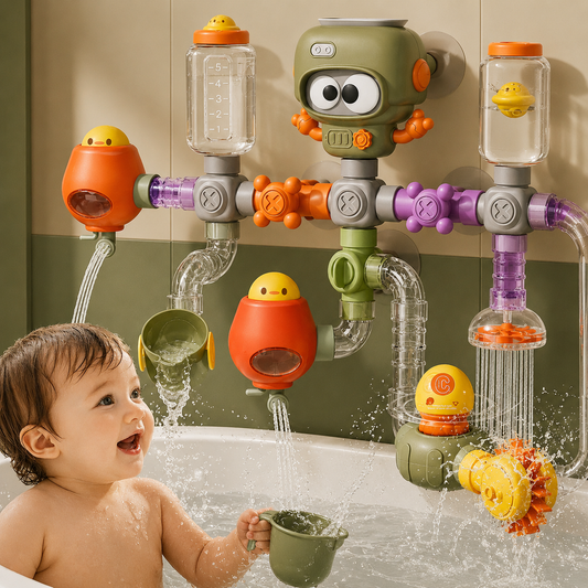 Onsink AquaFlow Builder™ | Baby Bath Toys for Toddlers with Strong Suction Cups