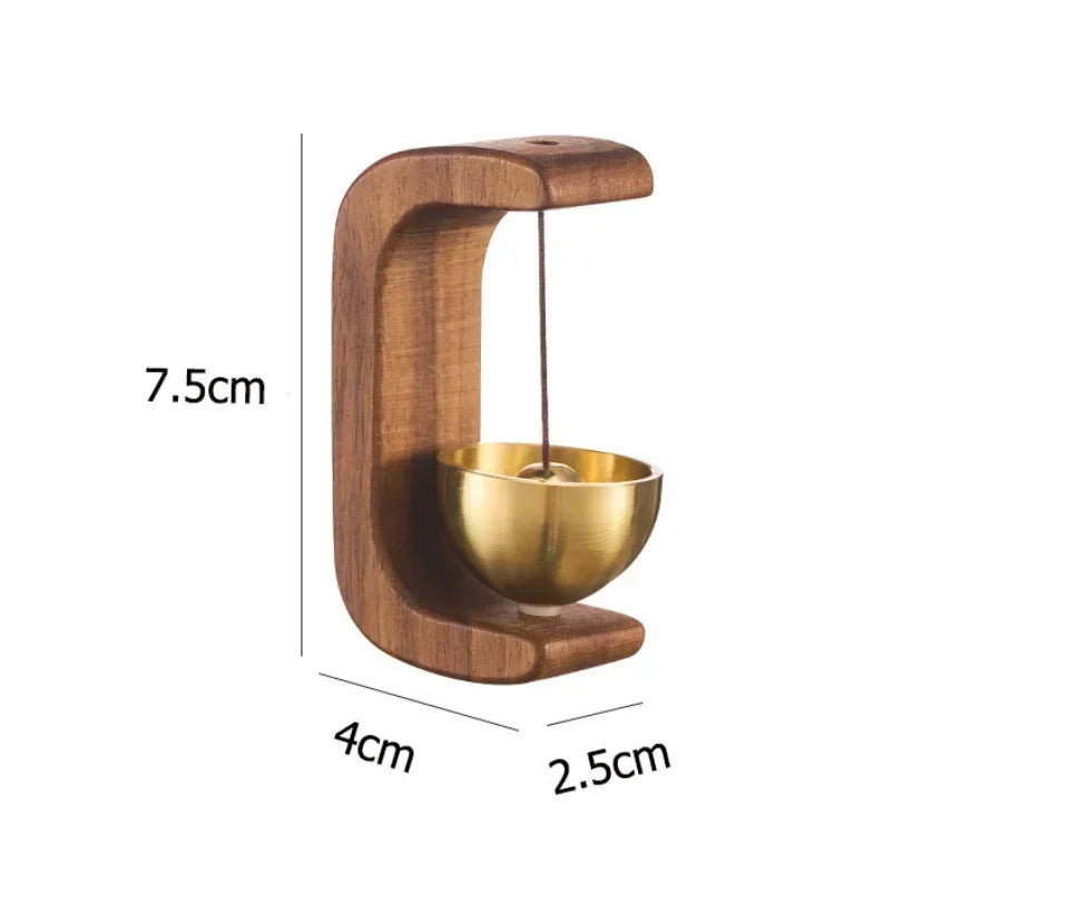 3A-Japanese Wooden Wind Chimes Wireless Doorbell Hanging Decorations Entrance Door Bell Decorative Wind Bell for Home Opening
