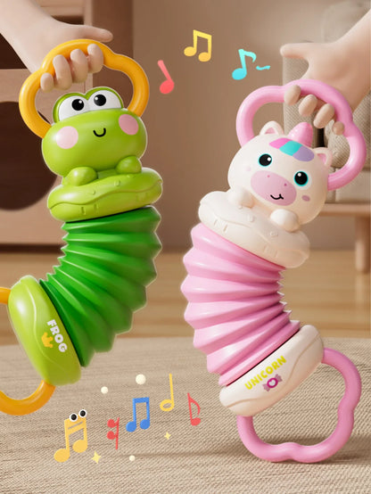 Unicorn Musical Accordion Toy - Montessori Sensory Baby Instrument, 0-12 Months Newborn Gift, Toddler Learning Toy, Baby Toys