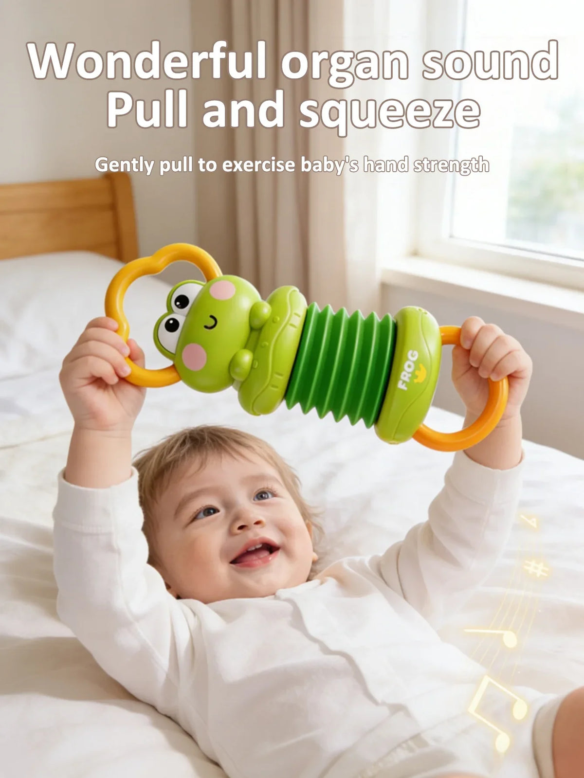 Unicorn Musical Accordion Toy - Montessori Sensory Baby Instrument, 0-12 Months Newborn Gift, Toddler Learning Toy, Baby Toys