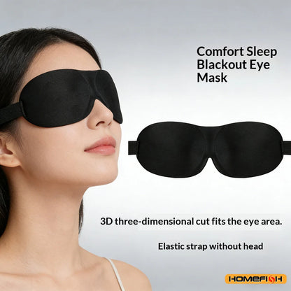 Adjustable 3D Sleep Mask – Breathable & Light-Blocking Design, Allows Airflow, Unisex Fit for Daily Use
