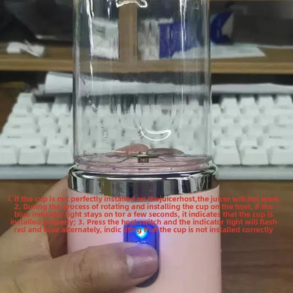 8OPortable Blender Bottle Electric 6 Blades Multifunction Juice Blender Fresh Juice Smoothie Blender Ice CrushCup Food Processor