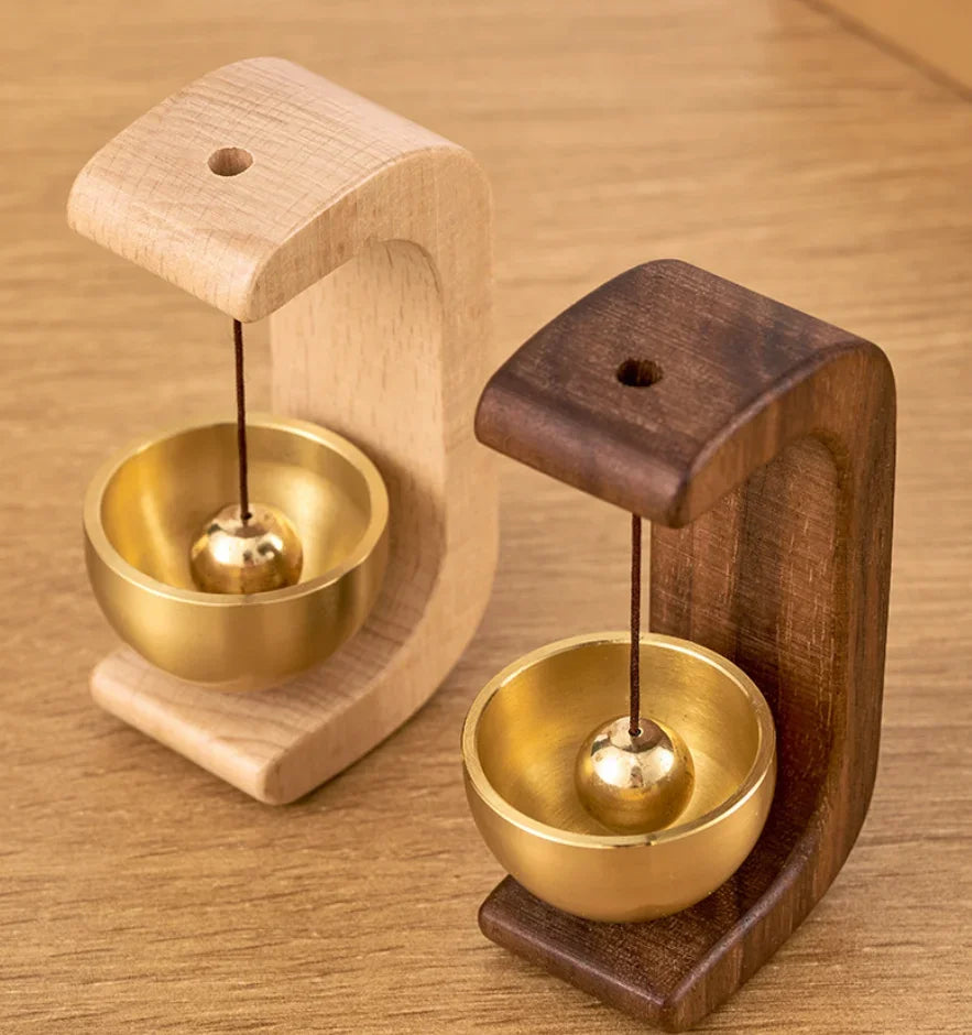 3A-Japanese Wooden Wind Chimes Wireless Doorbell Hanging Decorations Entrance Door Bell Decorative Wind Bell for Home Opening