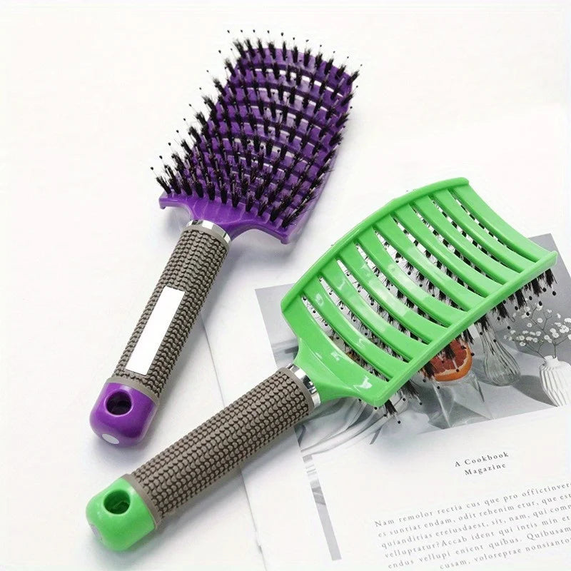 Multi color scalp massage comb, professional wet hair and curly hair styling tool