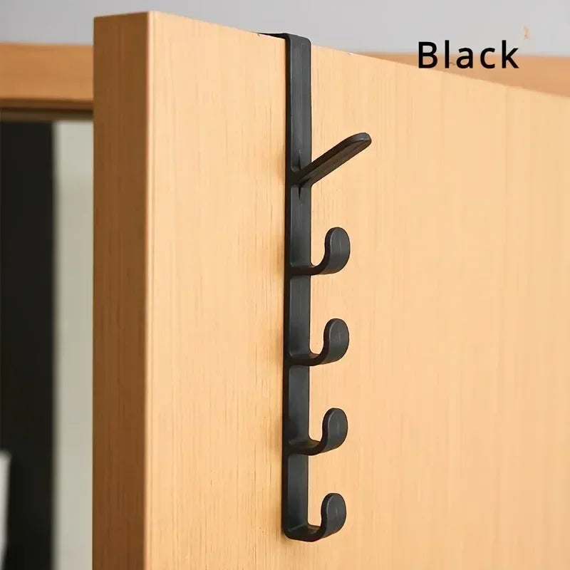 1pc Bedroom Door Hanger Clothes Hanging Rack Over The Door Plastic Home Storage Organization Hooks, Purse Holder for Bags Rails