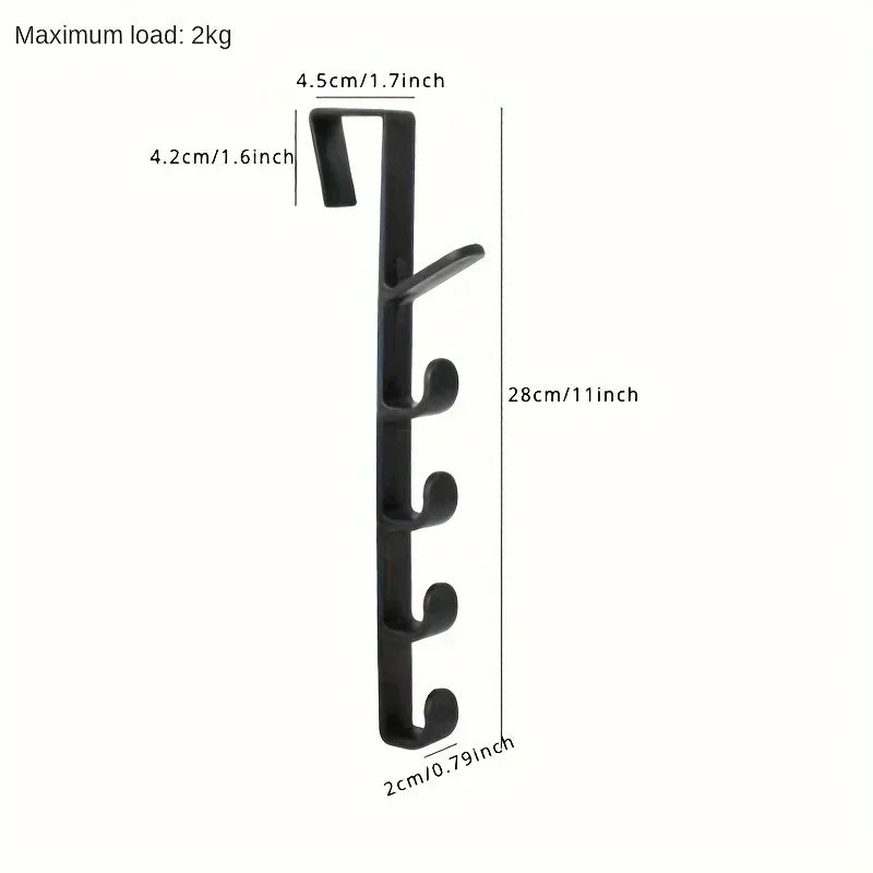 1pc Bedroom Door Hanger Clothes Hanging Rack Over The Door Plastic Home Storage Organization Hooks, Purse Holder for Bags Rails