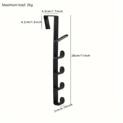 1pc Bedroom Door Hanger Clothes Hanging Rack Over The Door Plastic Home Storage Organization Hooks, Purse Holder for Bags Rails