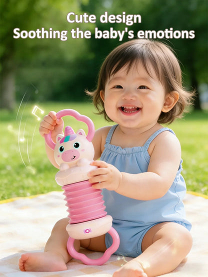 Unicorn Musical Accordion Toy - Montessori Sensory Baby Instrument, 0-12 Months Newborn Gift, Toddler Learning Toy, Baby Toys