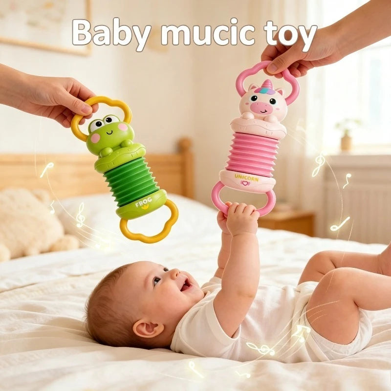 Unicorn Musical Accordion Toy - Montessori Sensory Baby Instrument, 0-12 Months Newborn Gift, Toddler Learning Toy, Baby Toys