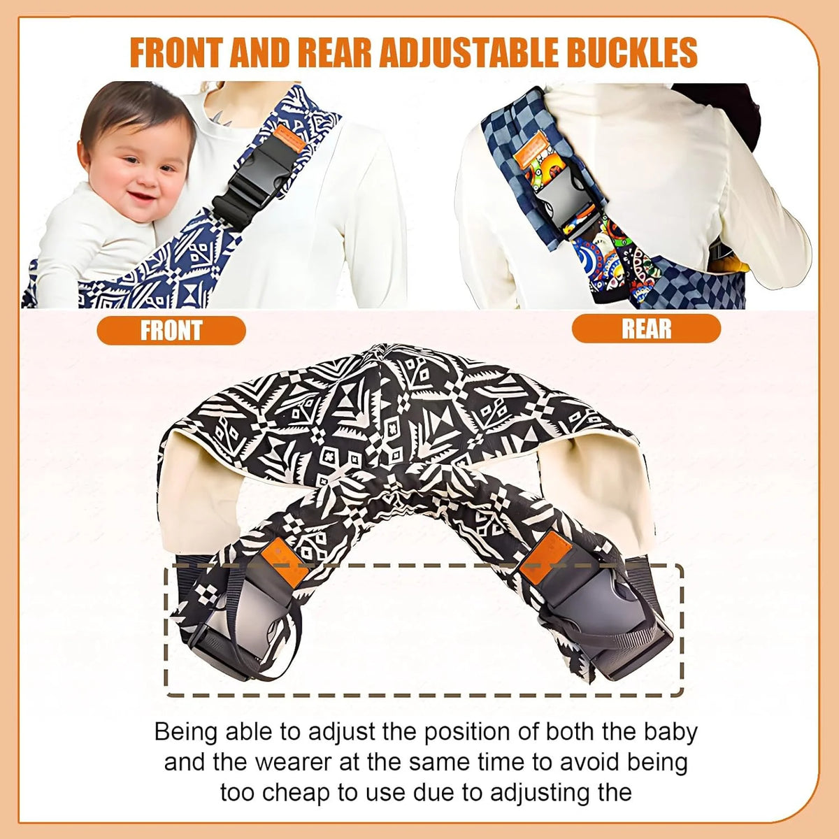 Portable Baby Carrier Wrap Toddler Accessories Multifunctional Strap Infant Bag Adjustable Shoulder Baby Carriers Sling for Kids
