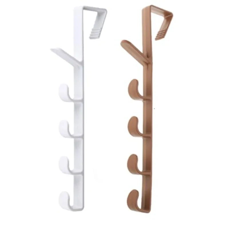 1pc Bedroom Door Hanger Clothes Hanging Rack Over The Door Plastic Home Storage Organization Hooks, Purse Holder for Bags Rails