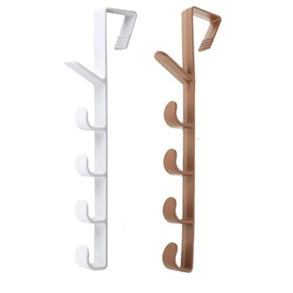 1pc Bedroom Door Hanger Clothes Hanging Rack Over The Door Plastic Home Storage Organization Hooks, Purse Holder for Bags Rails