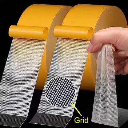 Super Thin Strong Double Sided Adhesive Tape Heavy Duty Translucent Waterproof Traceless Powerful Double Sided Grid Carpet Tape