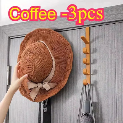 1pc Bedroom Door Hanger Clothes Hanging Rack Over The Door Plastic Home Storage Organization Hooks, Purse Holder for Bags Rails