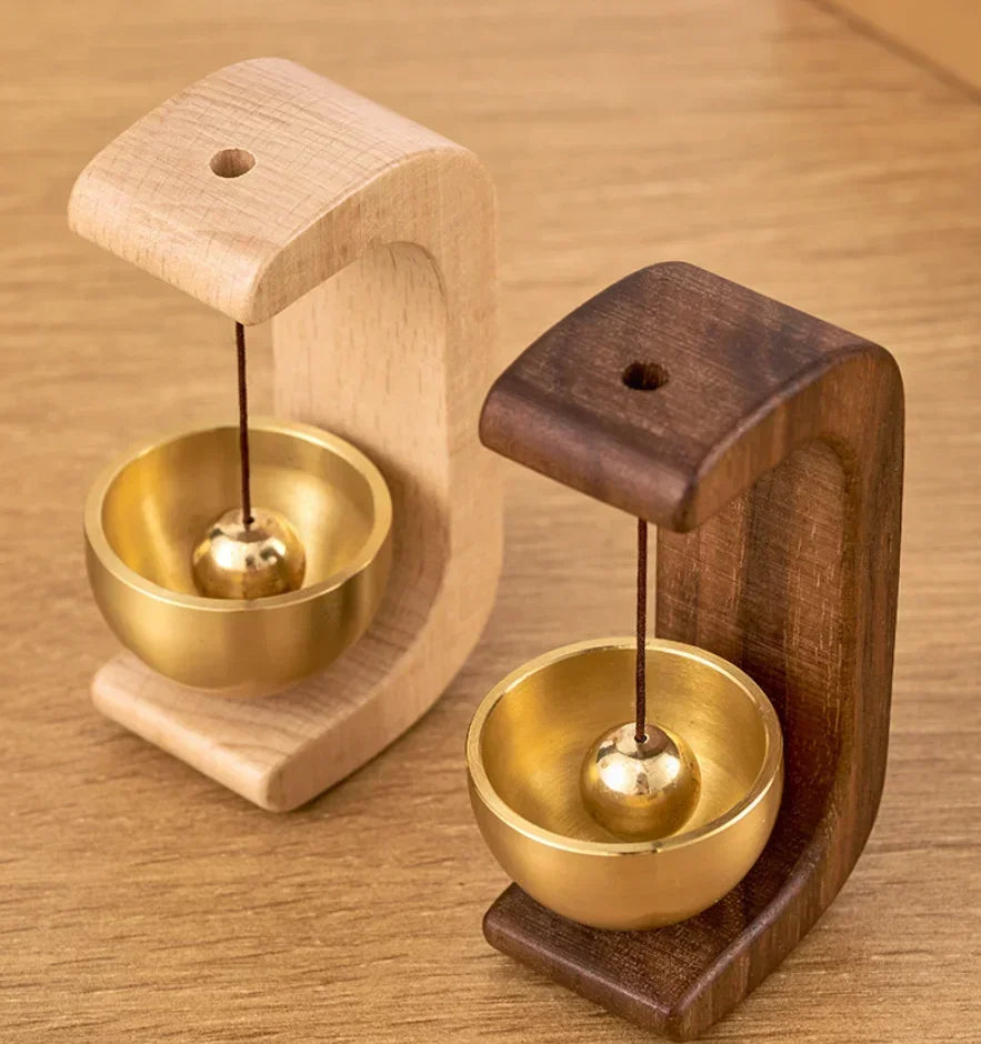 3A-Japanese Wooden Wind Chimes Wireless Doorbell Hanging Decorations Entrance Door Bell Decorative Wind Bell for Home Opening