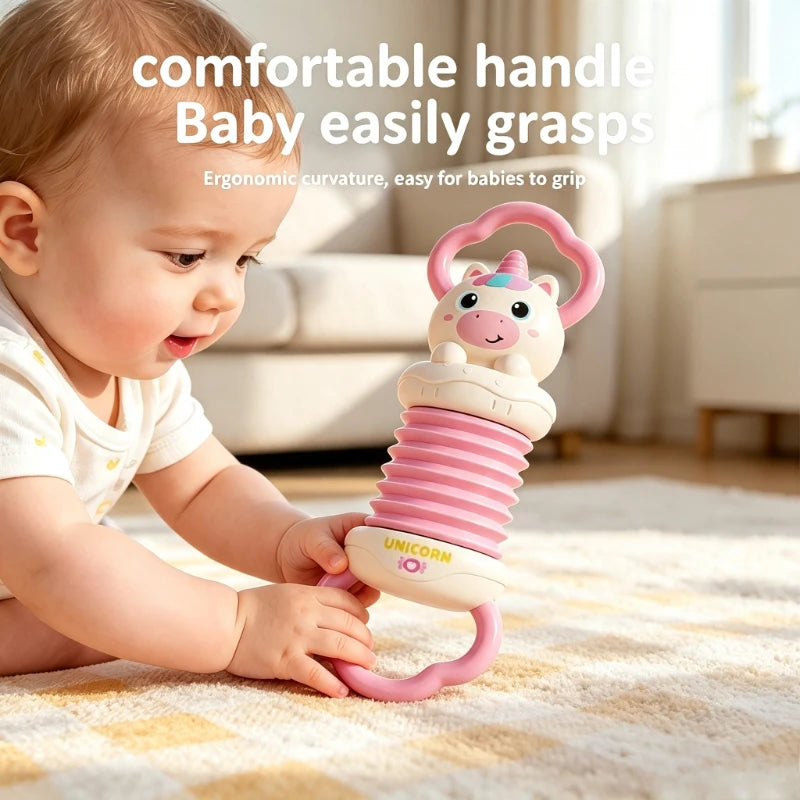 Unicorn Musical Accordion Toy - Montessori Sensory Baby Instrument, 0-12 Months Newborn Gift, Toddler Learning Toy, Baby Toys