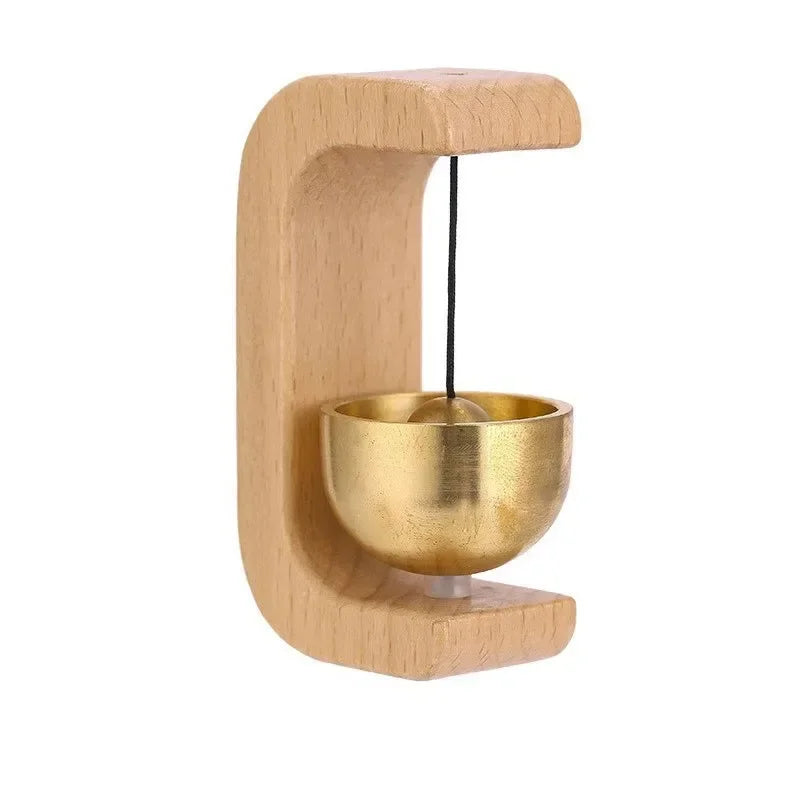 3A-Japanese Wooden Wind Chimes Wireless Doorbell Hanging Decorations Entrance Door Bell Decorative Wind Bell for Home Opening