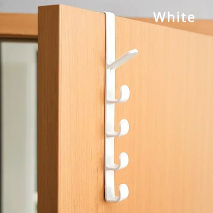 1pc Bedroom Door Hanger Clothes Hanging Rack Over The Door Plastic Home Storage Organization Hooks, Purse Holder for Bags Rails