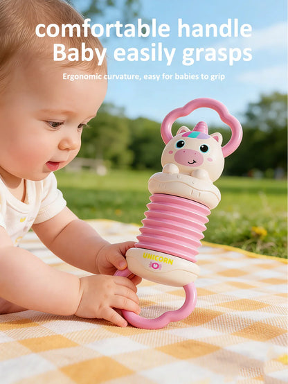 Unicorn Musical Accordion Toy - Montessori Sensory Baby Instrument, 0-12 Months Newborn Gift, Toddler Learning Toy, Baby Toys