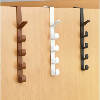 1pc Bedroom Door Hanger Clothes Hanging Rack Over The Door Plastic Home Storage Organization Hooks, Purse Holder for Bags Rails